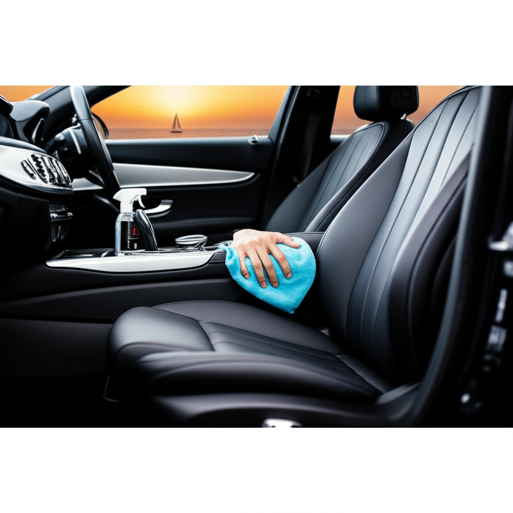 Before - Car interior cleaning transformation