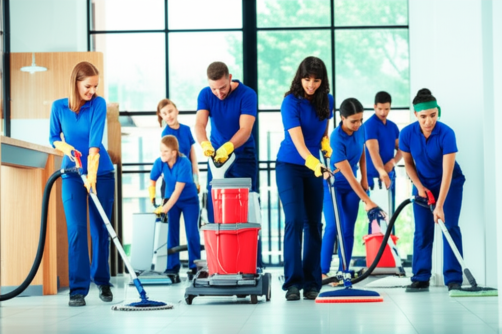 NetPro Cleaning diverse professional cleaning team